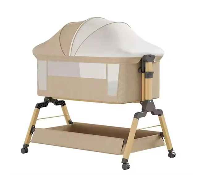 Serena Next To Me Baby Bassinet Bedside Sleeper Cradle-Brown