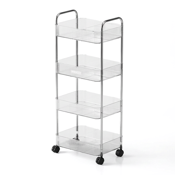 MIkaco 4 Tier Acrylic Multi-Use Home Storage Trolley