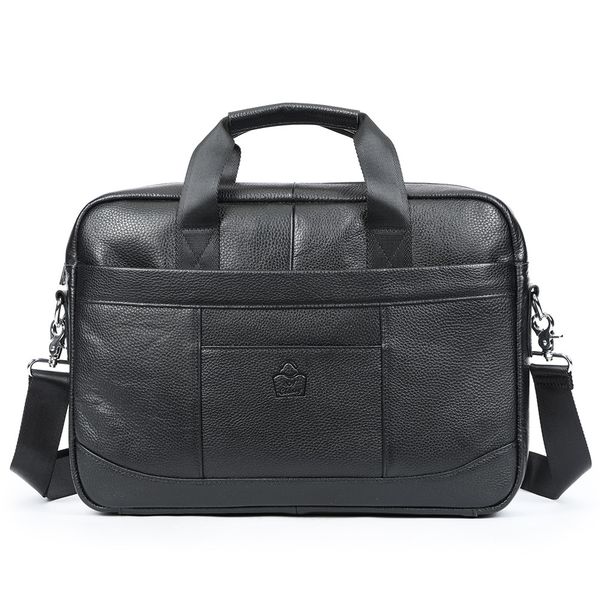 SACLASSY Genuine Leather Bussiness Laptop Crossbody Handbag Bag
