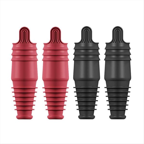 4Pcs Silicone Wine Stopper for Wine Bottles, Reusable Wine Bottle Stopper,