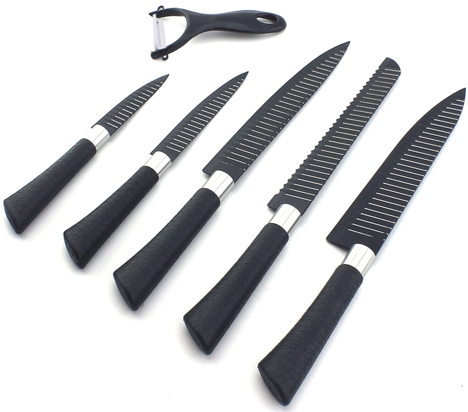 6 Piece Non-Stick Coating Finish Kitchen Knife