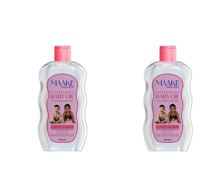 MAAKE Nourishing Baby Oil 500ml Bottle Pack of 2