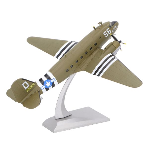 Airplane Model Toy 1:100 C47 DC3 Simulated Transporter Display Model Plane