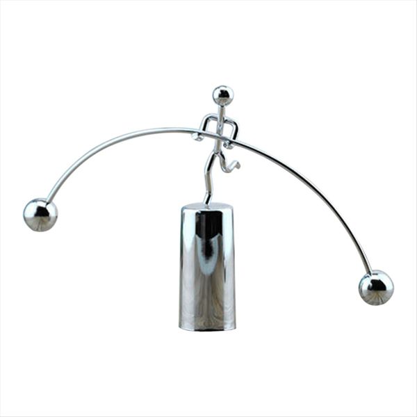 Tall One-Legged Little Iron People Balance Ornament Desktop Iron Decoration