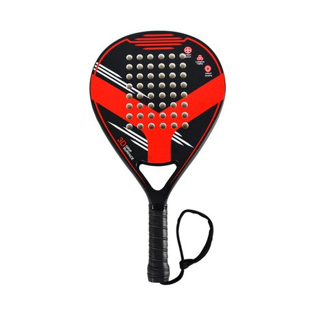 Whizz Padel Carbon Fibre Factory Padel Racket Bat - Red Image