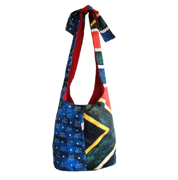 Africa Smiles South Africa Flag Crossbody Shoulder Boho Bag