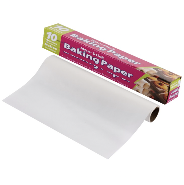 10m Non-Stick Grease - Proof Baking Paper - 3 Pack and Silicone Spatula