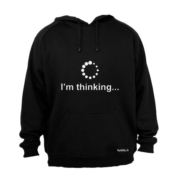 I'm Thinking - Mens - Hoodie - Grey