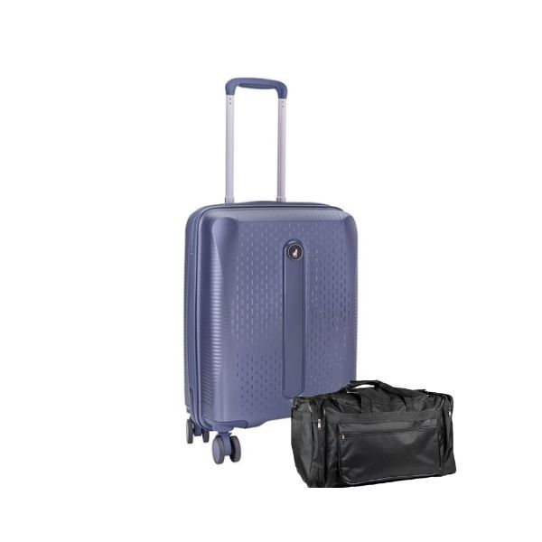 Polo Stellar 56cm Carry On Luggage Trolley Bag + Free Fold Up Duffle