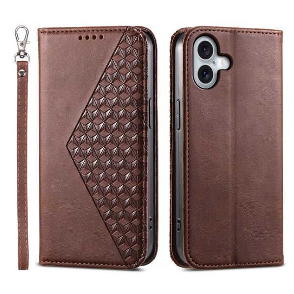 Diamond Calf Magnetic Phone Case Compatible with iPhone 15 Pro Max