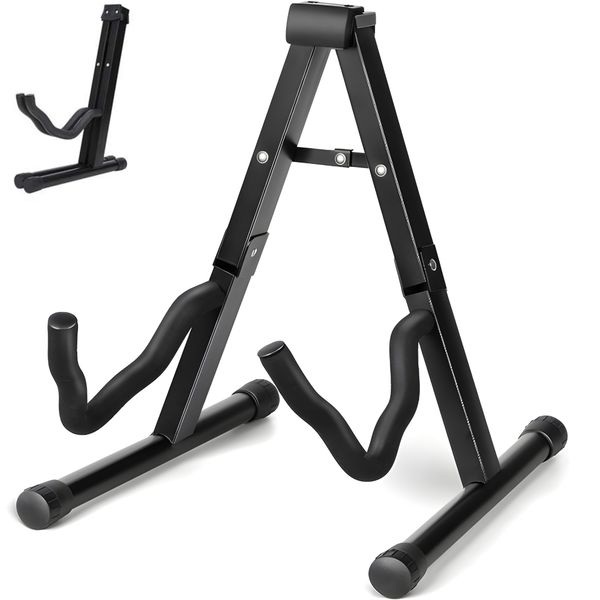 Fodable Guitar Stand Non-Slip Rubber Feet Floor Universal Metal Stand