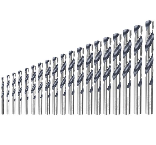 Total Tools 19pcs HSS twist drill bits set