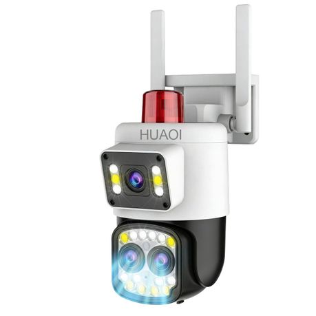 6MP+10x zoom 2-Lens WiFi Security Camera with Human Detection Two-Way Audio Image