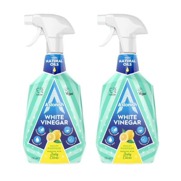 Versatile Cleaner White Vinegar Zesty Citrus 750ml 2 Pack Astonish