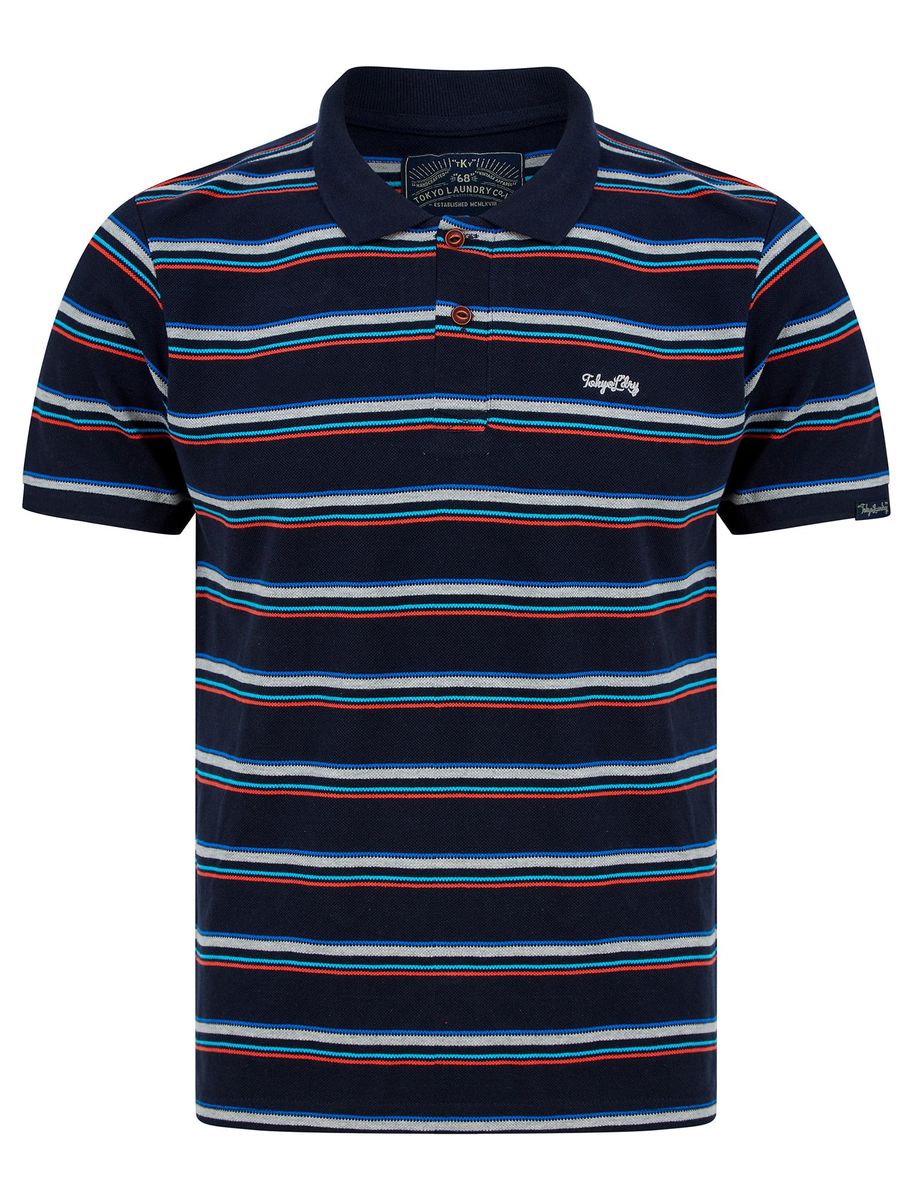 Tokyo Laundry Mens - Gazza Striped Polo Shirt in Navy (Parallel Import ...