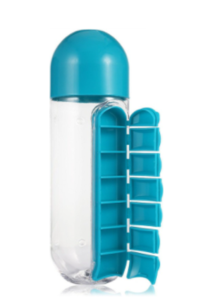 Pill &amp; Vitamin Organizer Water Bottle