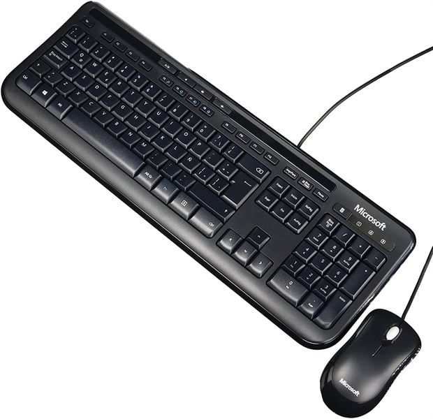 Microsoft Wired Desktop 600 Keyboard &amp; Mouse - Black