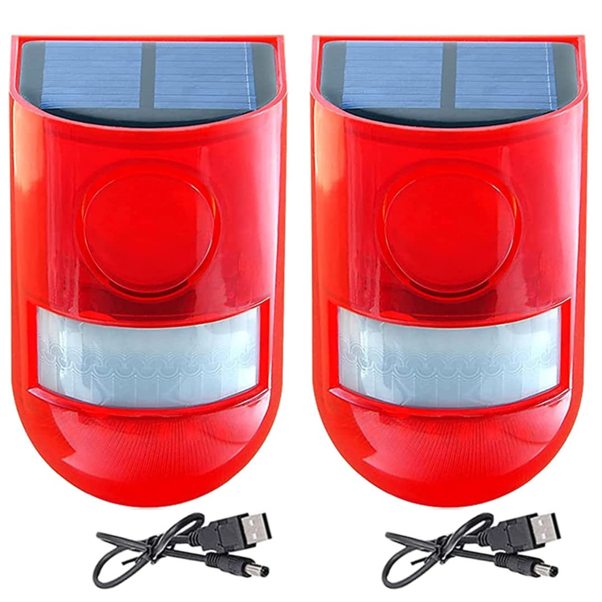 Trade Kite Solar Motion Sensor Alarm for Outdoor Security System- Pack of 2