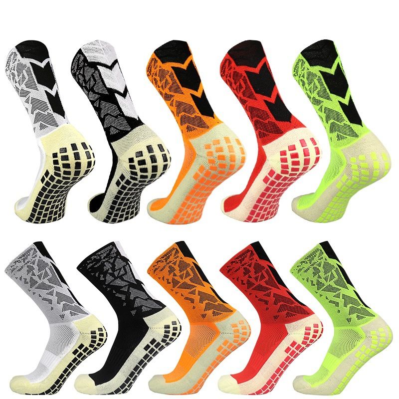 5-Pack Non-Slip Football Socks - Breathable Long Sports Socks for Running
