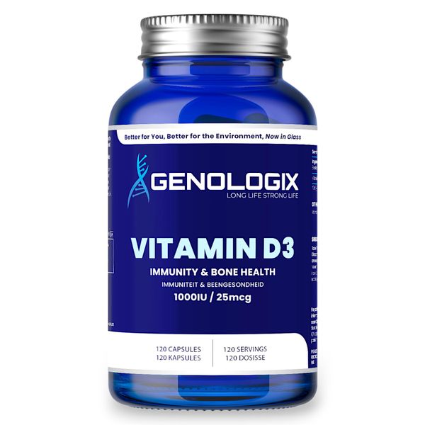 Genologix - Vitamin D3 1000 IU 25mcg (120 Days Supply)