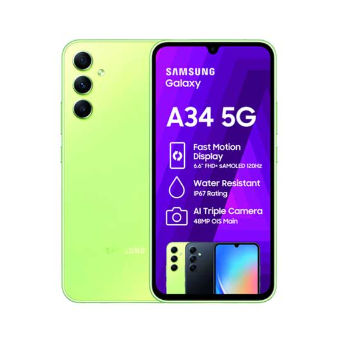 Samsung Galaxy A34 5G 128GB Dual Sim - Awsome Lime