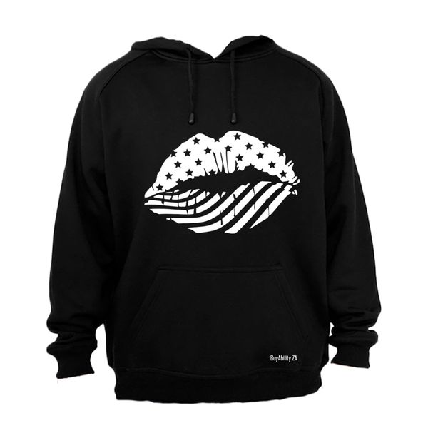 American Lips - Ladies - Hoodie - Grey