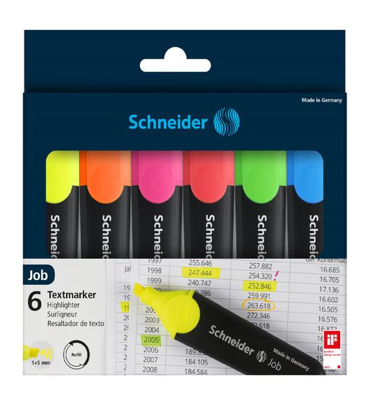 Schneider Job Highlighters - Wallet of 6