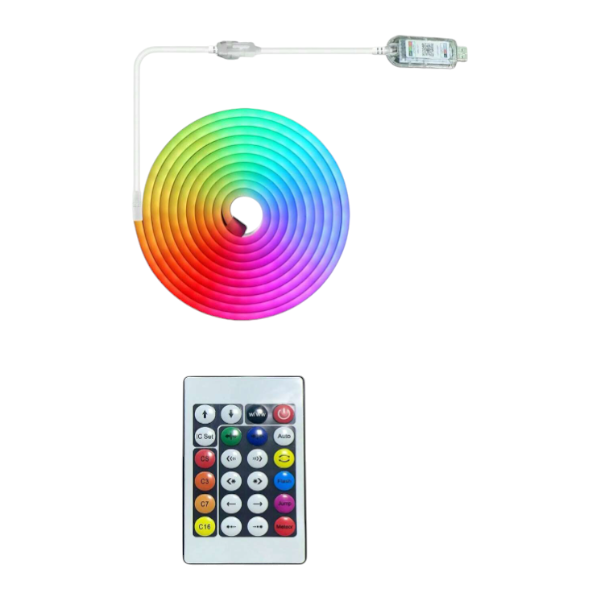 RGB-IC Technology 2M LED Strip Light With Remote Control - White