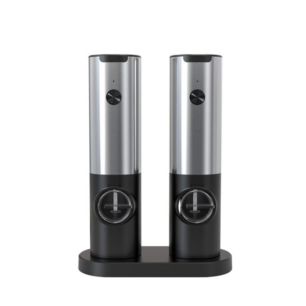 Rechargeable Pepper And Salt Grinding Mills with charging bay