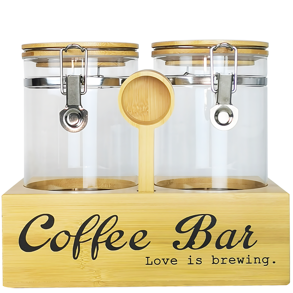 Coffee Storage Jar Coffee Bean Container Glass Coffee Canister