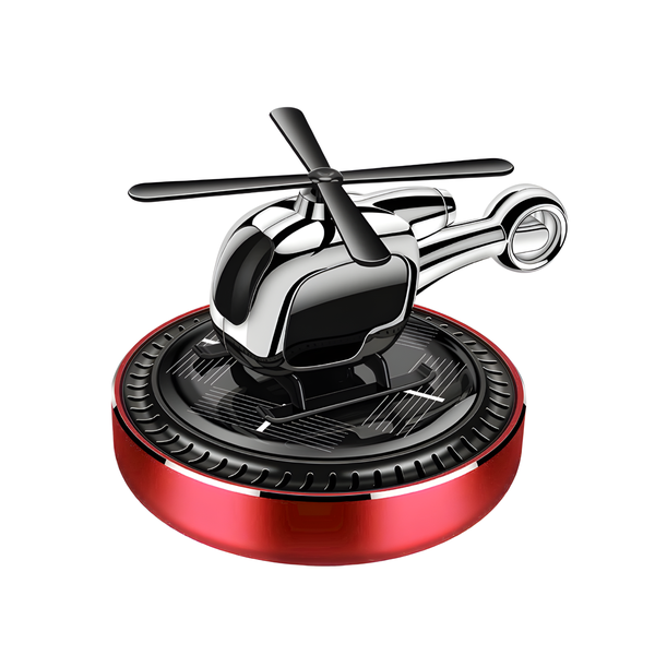 Solar Powered Rotating Helicopter Car Dashboard Air Freshner