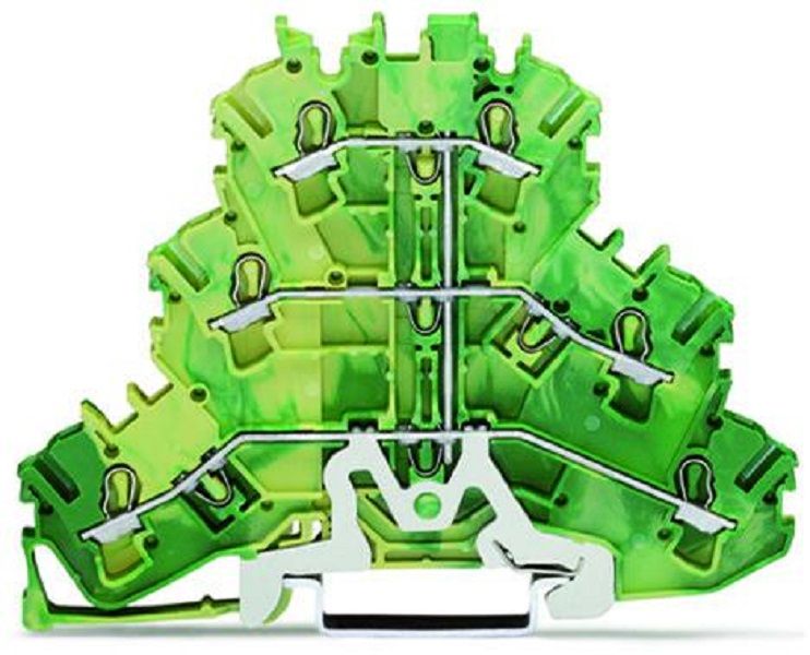Wago (2002-3231) DIN Rail Mount Terminal Block, 6 Ways, 22 AWG, 12 AWG