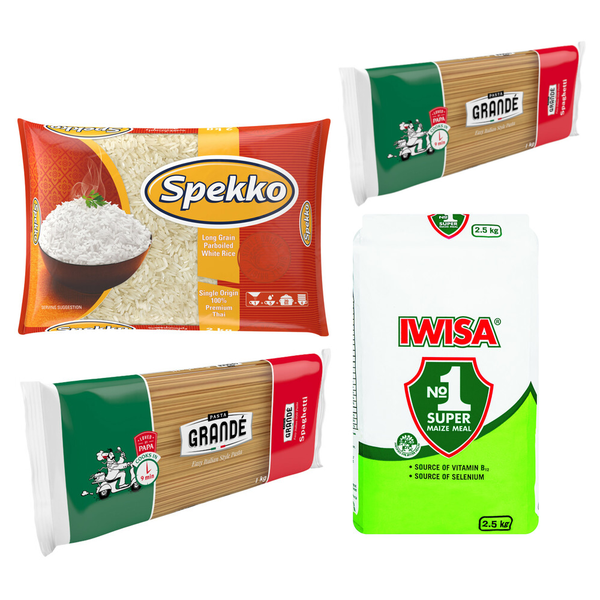 Rice, Pasta and Maize Meal Combo