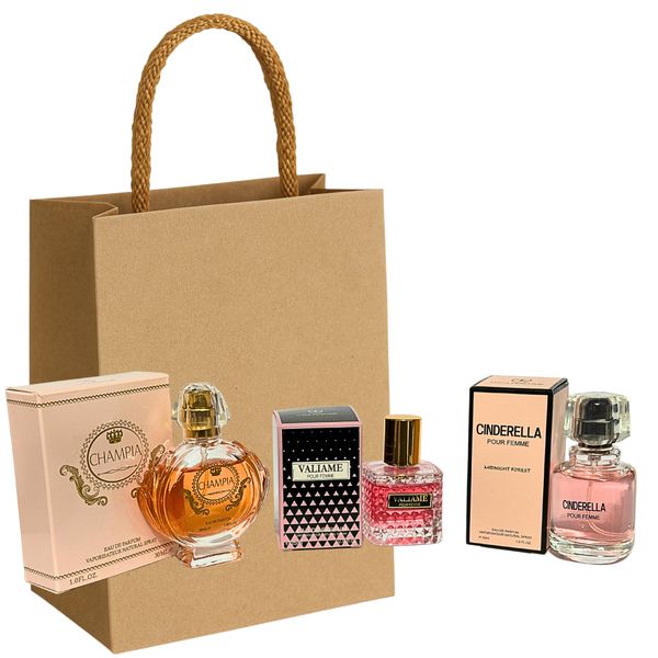 Champia - Valiame - Cinderella | 30ml Women Perfume Set &amp; Gift Bag COMBO
