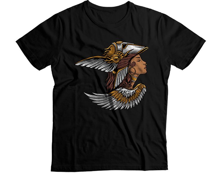 Woman Helmet Wings T-Shirt