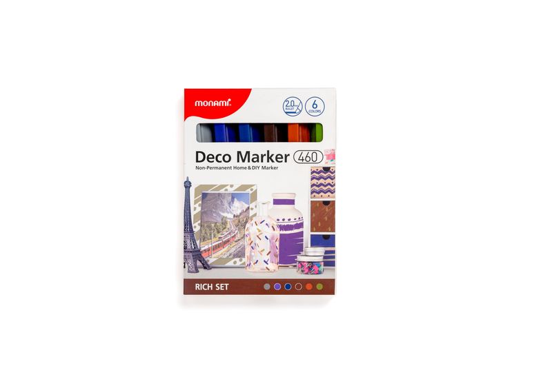 MONAMI Acrylic Deco Marker 460-2mm Nib Rich 6's