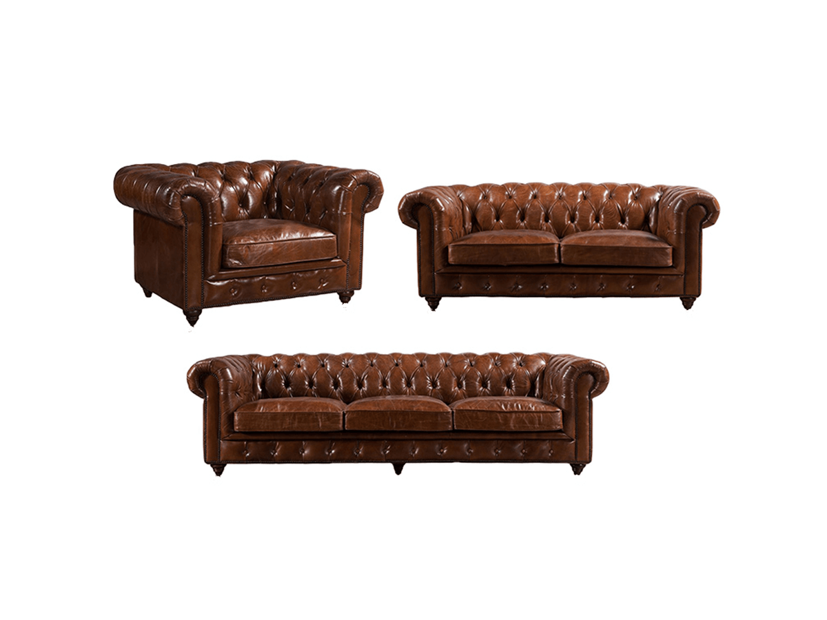 Chesterfield Leather 6 Seater Sofa Shop Today. Get it Tomorrow