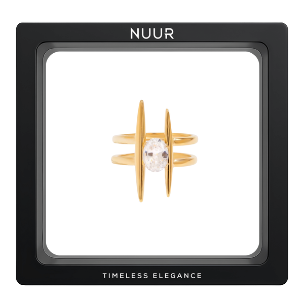 NUUR Aria Ring - 18K Gold-Plated, Non-Tarnish, Stainless Steel