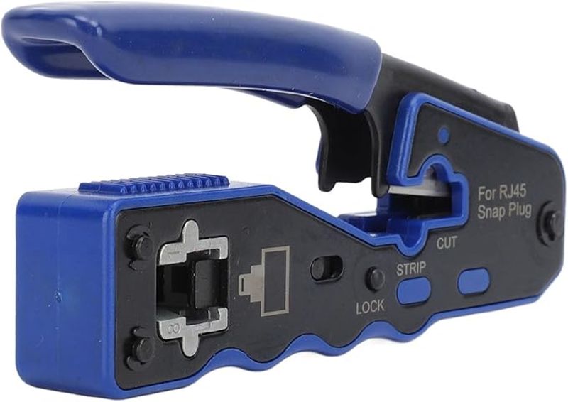 KemTech RJ45 Pass Through Hole Cable Crimper