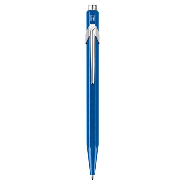 Caran D'Ache 849 BLUE ballpoint pen, METAL X COLLECTION, single