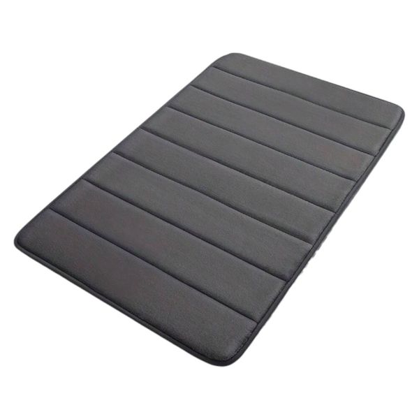 Soft Memory Foam Absorbent Non-Slip Bathroom Mat - Dark Grey