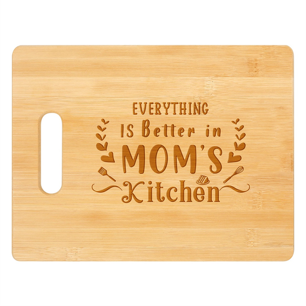 Gifts for Mom, Personalized Engraved Bamboo Cutting Board