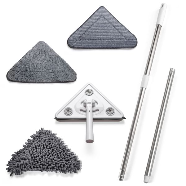 Chenshia 3 in 1 High Reach Window Cleaner, Safe Squeegee Mop for Glass