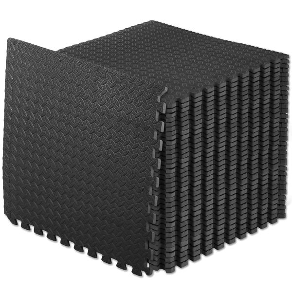 36 Tiles Interlocking Non-slip Foam Floor Mat Puzzle Exercise Mat