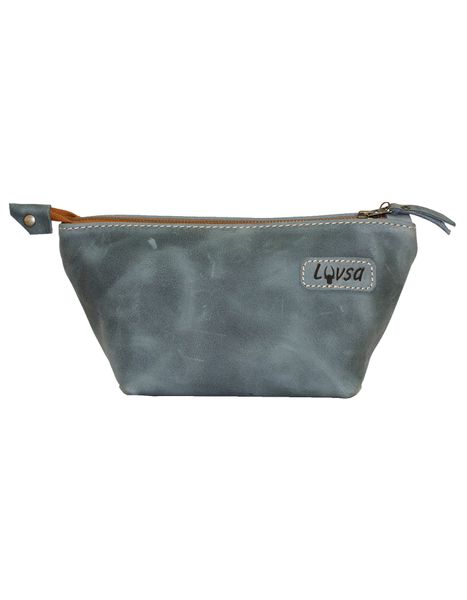 Luvsa LS-BS2202 Full Grain Genuine Leather Cosmetic Bag