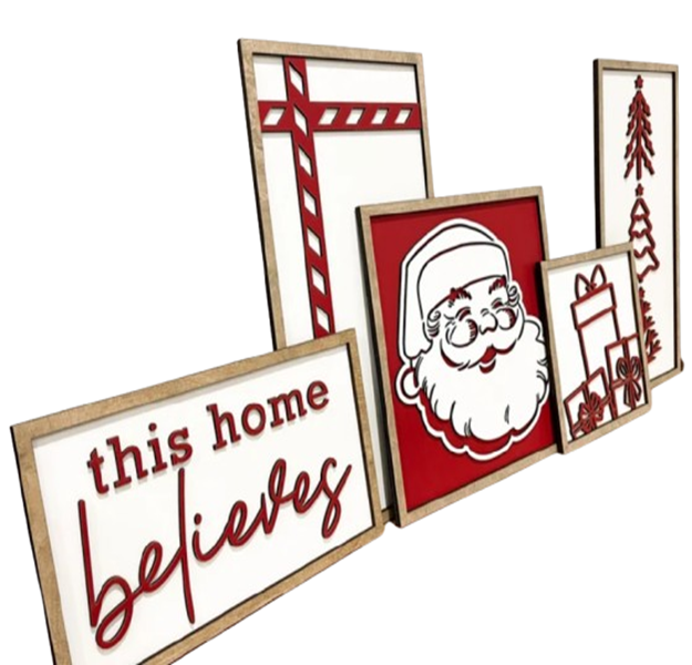 Christmas Decor- Red and White