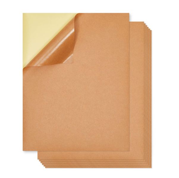 Self Adhesive Printable Kraft Label Paper - A4 - 20 Sheets