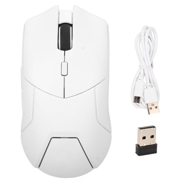 Wireless Mouse Travel Silent Adjustable White