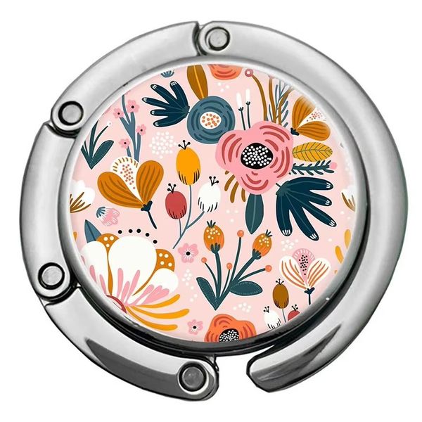 Patterned Handbag Hook Accessory for Table Foldable Purse Hook for Table