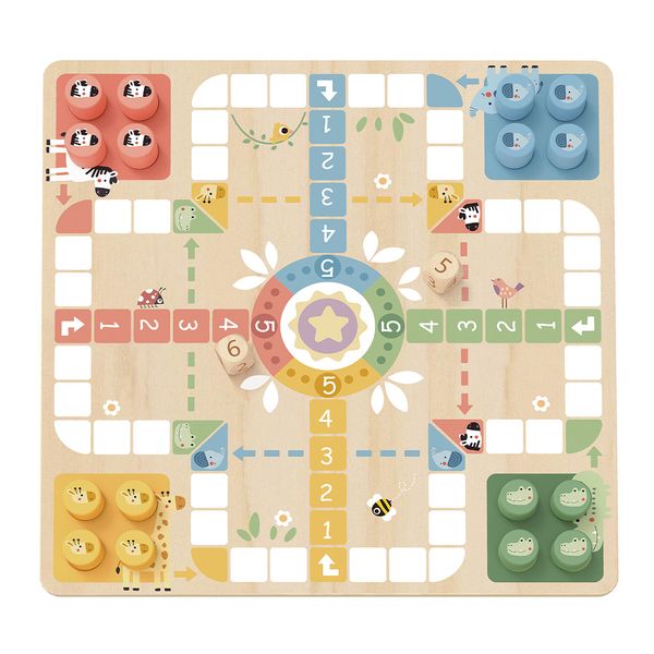 TookyToy - 2-in-1 Games - Ludo and Snakes &amp; Ladders
